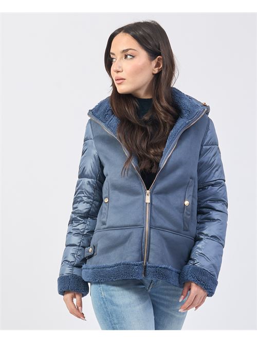 Yes Zee Women's Quilted Jacket with Teddy Inserts YES ZEE | J027-GN000704